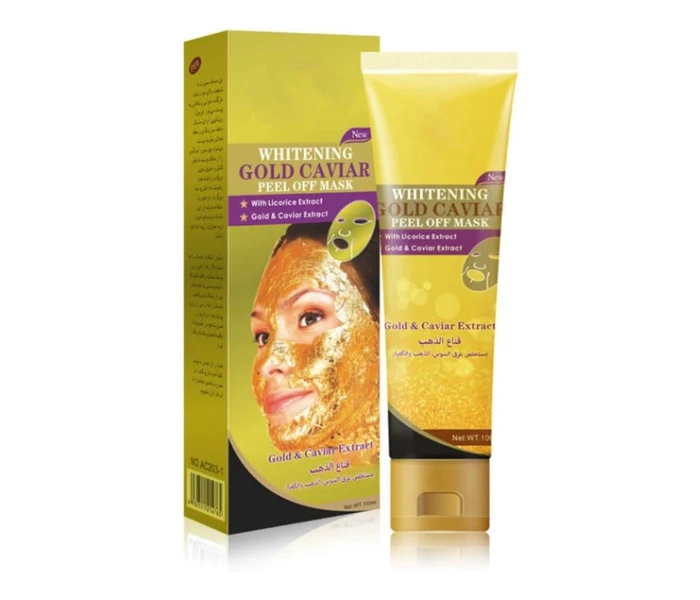 Gold Facial Tearing Peel off Moisturizing Mask, Whitening Pores Cleaning Face Caviar Mask Skin Care for All Skin Types, Remove Wrinkles Repair Skin Anti-aging Deep Cleaning Mask