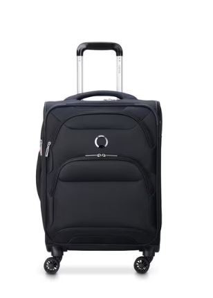 Delsey Paris Sky Max 4 Double Wheel Cabin Trolley Case Black 55cm